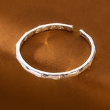 Daiiibabyyy 925 Sterling Silver Bamboo Frosted Bracelet for Women Temperament Retro  Jewelry Birthday Gift Wholesale
