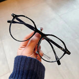 Daiiibabyyy  Blue Light Blocking Eyeglasses Frame Fashion Style Round Shape Glass Frames for Men Women TR90 Material Female Glass