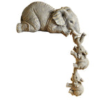 Daiiibabyyy 3Pcs Resin Elephant Baby Doll, Handicraft Decoration, Home Decor Gift, Decorative Figurines, Miniatures Accessories, Cute