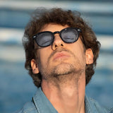 Daiiibabyyy  Vintage Fashion Shell Round Sunglasses Women Men Brand Design Retro Rivet Yellow Blue Lens Square Sun Glasses Female UV400