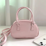Daiiibabyyy  New PU Silver Polyester Crossbody Bag Small Square Bowling Purse Lightweight Durable Fashion Shoulder Bag for Daily Use
