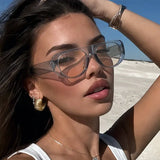 Daiiibabyyy  New Minimalist Small Frame Oval Sunglasses Ladies Outdoor Sun Shading Photography Sun Glasses Men Eyewear UV400 Eyeglasses