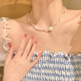 DAIIIBABYYY  -  Handmade Daisy Necklace Bead Flower Choker For Women Bohemian Fashion Colorful Spring Jewelry Party Gift
