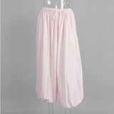 Daiiibabyyy  Lazy Wide-Leg Loose Lantern Pants Women's Spring Autumn Street Style Fashionable Comfortable Dopamine Color System Casual Pants