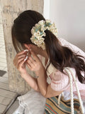 Daiiibabyyy  1 Pcs Women's Hair Scrunchies French Gentle Sweet Color Blocked Hair Ties Fashion Large Size High Elasticity Hair Accessories