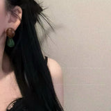 Daiiibabyyy  Women Resin Circle Earrings Fashion Elegant Jewelry Trendy Delicate Party Accessories Exaggerate