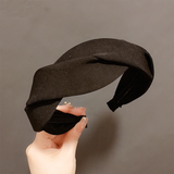 Daiiibabyyy  New Fashion Women Headband Wide Side Braided Hairband Solid Color Turban Hair Hoop Headwear Adult Hair Accessories