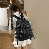 Daiiibabyyy  Preppy Style Bow Plaid Print Mochila Sweet Large Capacity Mochilas Mujer Portable Travel Backpack Student Bag School Bags
