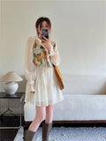 Daiiibabyyy High Quality Luxury Brand Gentle Style Fried Street Set Summer Small Embroidery Vest Slim Fit Slim Dress Women's 2 Piece Set Y2K