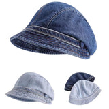 DAIIIBABYYY  -  Cute Retro Fisherman Hat Solid Color Cold Resistance Bucket Hats Ultra Light Warmth Duck Tongue Hat Women's