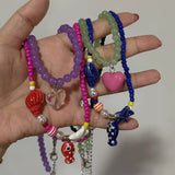 DAIIIBABYYY  -  Bohemian Style Colorful Rice Bead Resin Conch Shell Starfish Necklace for Women Summer Beach Party Gift Ideas