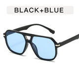 DAIIIBABYYY  -  Double Beam Rice Nail Sunglasses Women's New Style Simple And Fashionable Sunglasses Street Photography Sun Protection Glasses