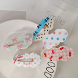 DAIIIBABYYY  -  2pc Fashion Hot Cute Heart Bow Sweetly Hairpin Hair Side Clips for Women Girls Child Gift Hair Accessories Headwear Ornament