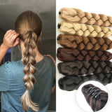 Daiiibabyyy  Synthetic Claw Clip On Braid Ponytail Hair Extensions Heat Resistant Long Handmade Braided Pony Tail Hair Piece For Women Daily
