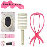 DAIIIBABYYY  -  Pink Full Head Wig Short Straight Hair Lolita Style Cosplay Women's Group Shoulder Length Universal Fit Women's Hairpiece