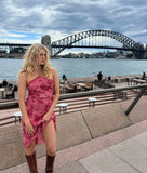 Daiiibabyyy  Sexy Floral Print Slim Halter Dress Women Chic Sleeveless Off-shoulder Backless Bodycon Dresses New Vacation Street Gowns