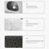 DAIIIBABYYY  -  Multifunctional Cat Tunnel Bed with Mat Big Tube Playground Toys Soft Plush Material Full Shape Non-slip for Kitten Cat Puppy