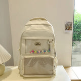 Daiiibabyyy  Cute Girl Small Appetite Transparent Ita Bag Female Korean All-match Students' Daily Using Large-capacity Shoulder Bags