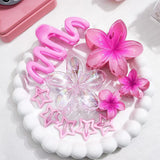 DAIIIBABYYY  -  10pcs multi-color hollow star BB clip, frangipani, wave grab clip combination set, washing tray hair shark clip hair ornament