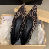 Daiiibabyyy 2024 Spring New Women Flat Shoes Fashion Pointed Toe Ladies Sexy Leopard Print Ballerinas Shoes Shallow Slip On Single Shoe