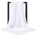 DAIIIBABYYY  -  Imitation Silk Scarf Pure color Women Satin Square Hijab Scarfs For Ladies Luxury Shawl 90*90 Bandana Large Hair Head Scarf