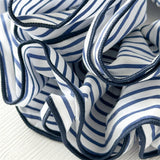 DAIIIBABYYY  -  New Design High-Grade Fashion Striped Fabric Elastic Large Hair Circle For Women Girls Refreshing Low Ponytail Head Rope