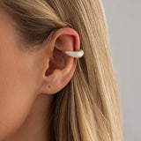 Daiiibabyyy  Colorful Water Drop Clip Earrings for Women Simple Geometric C-Shaped Ear Cuffs Trendy Casual Versatile Non-Pierced Jewelry Gift