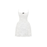 Daiiibabyyy High Quality "Plant Secret Realm" Three-dimensional Embroidered Suspender Dress Waist Cinching Slimming Heavy Industry Dress Y2k