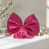 Daiiibabyyy  Cute Sweet Bow Face Wash Headband Ins Suitable for Washing Face Makeup Yoga Relaxing Coral Fleece Headband for Women