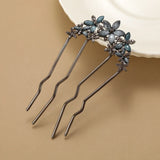 Daiiibabyyy  Pearl Flower U-Shaped Hair Combs for Women Elegant Style Metal Hair Forks Pearl Hairpin Clip Pins Hair Styling Tools Gifts