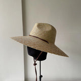 Daiiibabyyy  Natural Handmade Wheat Straw Women Panama Hat Tie Wind Rope Wide Brim Sun Hats for Beach Lifeguard Rush Straw Summer Hat Surfing