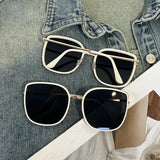 Daiiibabyyy Square Sunglasses for Women Designer Luxury Oversized Sun Glasses Female Classic Vintage Eyewear UV400 Outdoor Holiday Glasses