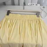 DAIIIBABYYY  -  Women Girlish Feeling Pink Sling Vest Yellow A-word Half Length Skirt Summer Fashion New Dopamine Contrasting Colors Suit