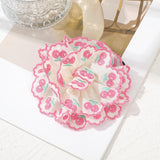 Daiiibabyyy  Pleated Flower Hair Ropes Women Summer Sweet Hair Rubber Bands Fashion Scrunchies Ladies Beach Styling Photo Hair Accessories