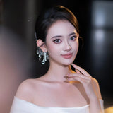 Daiiibabyyy  Fashion Rhinestone Hair Band Headgear High Sense Rear Area Bridal Wedding Hair Accessories