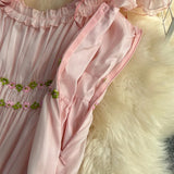 Daiiibabyyy  French Hepburn style long dress fashionable women's clothing design sweet and stunning fairy birthday gentle style dress QW04