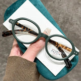 Daiiibabyyy  Retro Oval Frame Reading Glasses Ultralight Unisex Far Sight Eyeglasses Small Presbyopia Glasses for Women & Men