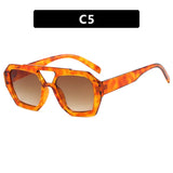 Daiiibabyyy  Unisex Sunglasses European American Double Beam Irregular New Retro High Quality Luxury Brand Personalized Popular Sunglasses