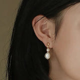 Daiiibabyyy  Irregular Baroque Pearl Drop Ear Clip For Women Wedding Birthday Party Temperament Jewelry Gifts for Mom Girls