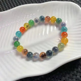 DAIIIBABYYY  -  8MM Natural Colored Candy Agate Bracelet Crystal Reiki Healing Gemstone Fashion Fengshui Jewelry Festival Gift 1pcs