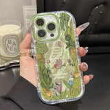 Daiiibabyyy  Cream Feather Yarn IND Forest series Wizard of Oz phone case and mirror holder for iPhone 11 12 13 14 15 16 pro max