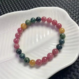 DAIIIBABYYY  -  7.8MM Natural Tourmaline  Bracelet String Charms Handmade Fortune Energy Bangle Mineral Woman Amulet Jewelry Gift 1PCS