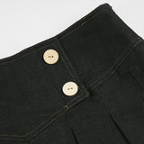 Daiiibabyyy  American Streetwear Vintage Solid High Waist A-LINE Folds All Match Skirts