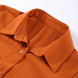 Daiiibabyyy  Casual Solid Shirt Pants Suit Women Fashion Lapel Single Breasted Loose Shirt Wide Leg Drawstring Trouser Spring Female Set