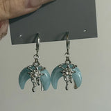 Daiiibabyyy  Gothic punk acrylic moon irregular pendant earrings y2k jewelry