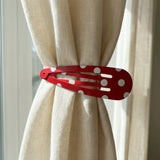 Daiiibabyyy  Funny Extra-large Hair Clips Polka Dot 3D Printed Curtain Clip Kawaii Style Strawberry Pattern Creative Side Clip
