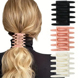 Daiiibabyyy  Vintage Square Interlocking Hair Clip for Women - Matte Plastic Claw Comb, Anti-Slip Ponytail Holder Updo Hair Accessories