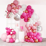 Daiiibabyyy Pink Rose Gold Macaron Balloon Garland Arch Kit Birthday Party Decoration Kids Wedding Birthday Party Supplies Baby Shower Balon