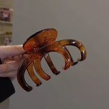 DAIIIBABYYY  -  Large Crab Hair Claw Clips Women Girls Plastic Acrylic Ponytail Holder Hair Clamps Barrettes Hairpins Hair Accessories Fashion