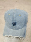 DAIIIBABYYY  -  Unisex Retro Washed Denim Baseball Cap – Broken Eaves Embroidery Outdoor Hip-Hop Style for Men & Women Caps for Men's Cap